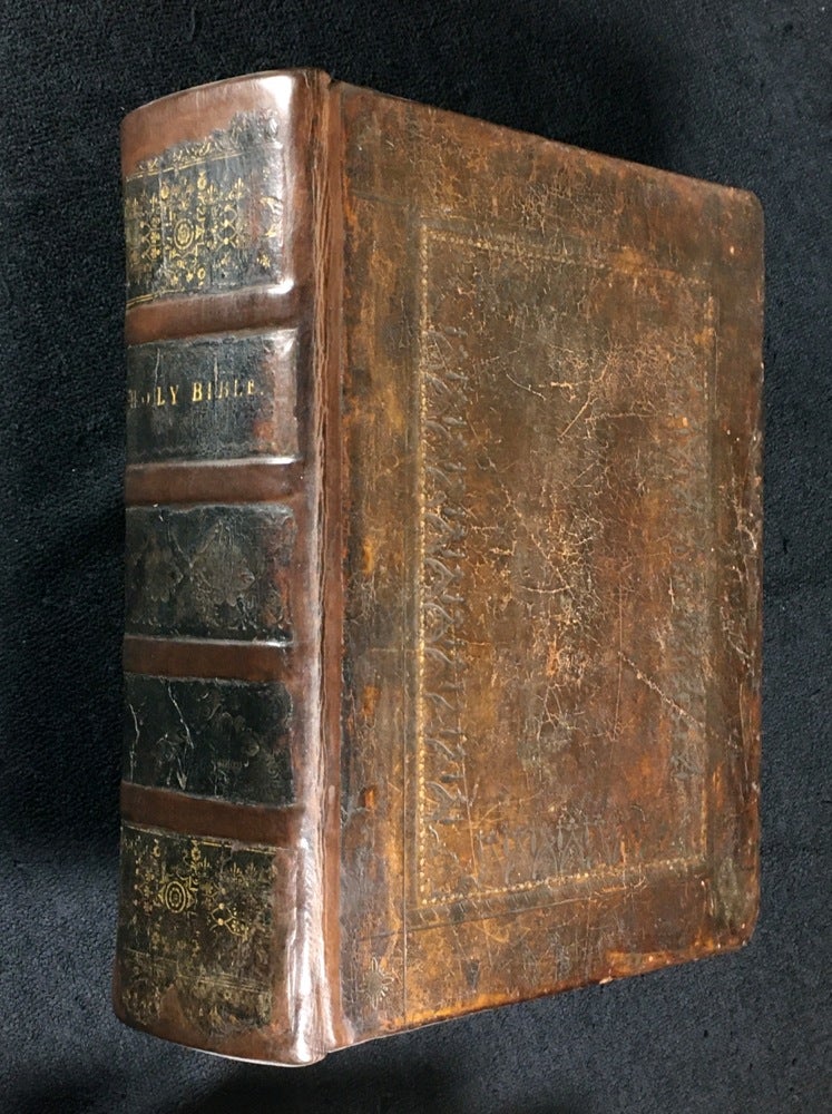 Item #17791203 [An UNRECORDED EDITION of the BIBLE]: The Oxford Family-Bible; or, Christian's Compleat Library. Containing the Sacred Text of the Old and New Testament, at Large; together with the Apocrypha. With Notes Theological, Moral, Critical, and Explanatory. Wherein The Difficult Passages are explained, the seeming Contradictions reconciled, and the Objections of Infidels obviated. [The text appears to be that of the King James Bible.]. the Rev. Charles Stanhope, in Wilts. ., D. D.: Rector of Brinkworth, a Society of Gentlemen of the University of Oxford, **see note concerning the doubtful credentials of this gentleman.