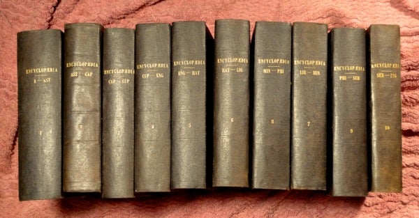 Item #18164070 The Modern Encyclopaedia; or General Dictionary of Arts, Sciences and Literature, comprehending the Latest Discoveries in Each Department of Knowledge. Complete in ten volumes. Amyas Deane Burrowes.