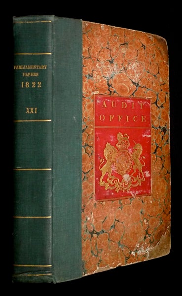Item #18221103 [ Parliamentary Papers, 1822: ] VOL. XXI. Accounts and Papers (2.) relating to: The Bank of England, The Bank of Scotland, and Country Banks; Corn, Grain, Malt, Beer, Distilleries, and Spirits; Courts of Law; Extents in Aid; Public Works; British Museum; Vaccine; & c. Session 5 February to 6 August, 1822. British Parliament.