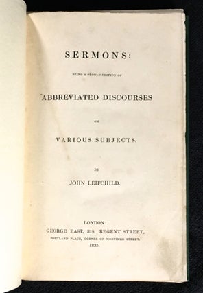 Sermons: being a second edition of Abbreviated Discourses on Various Subjects.