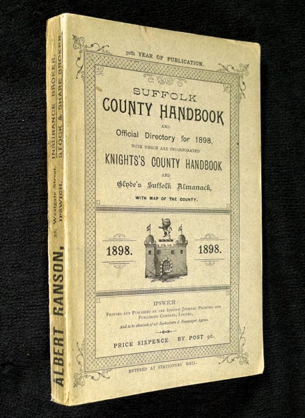 Item #18698980 Suffolk County Handbook and Official Directory for 1898, with which are incorporated Knights's County Handbook and Glyde's Suffolk Almanack.