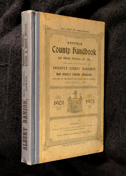 Item #18699011 Suffolk County Handbook and Official Directory for 1901, with which are incorporated Knights's County Handbook and Glyde's Suffolk Almanack.