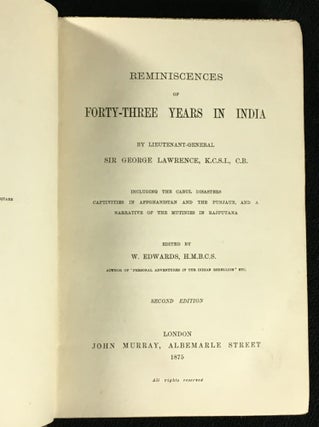 Reminiscences of Forty-three Years in India.