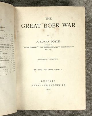 The Great Boer War. Complete in two volumes, bound together. [Tauchnitz vols 3464 & 3465].