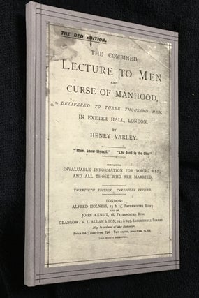 Item #19016040 The Combined Lecture to Men and Curse of Manhood; delivered to three thousand men...