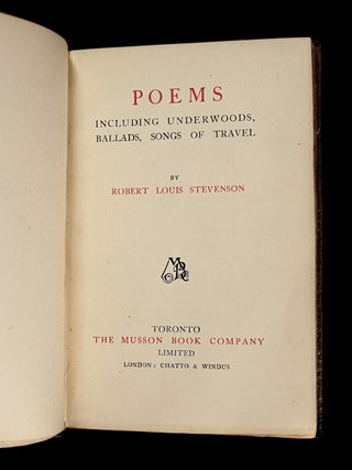 Poems: including Underwoods, Ballads, Songs of Travel.