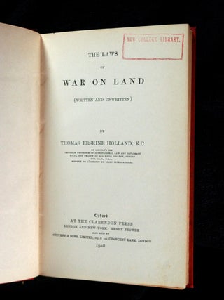 The Laws of War on Land (written and unwritten).