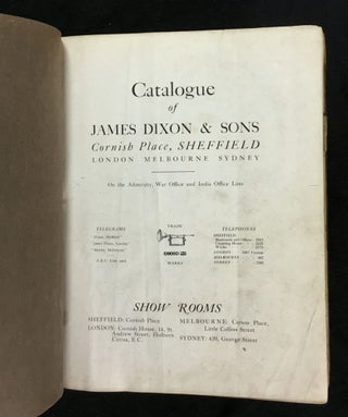 Catalogue of James Dixon & Sons, Cornish Place, Sheffield. Silversmiths. [cover title: James Dixon & Sons, Silversmiths, Sheffield]