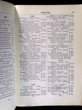 The Navy List for April 1914 (corrected to March 1914).