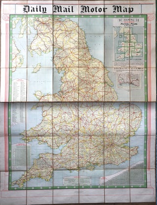 Item #19209040 Daily Mail Milestone Motor Map: England: North Section and South Section together...