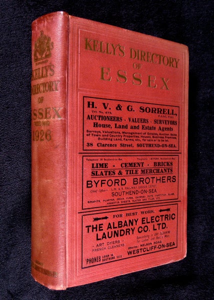 Item #19253090 Kelly's Directory of Essex, 1926. A. Lindsay Kelly.