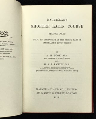 Macmillan's Shorter Latin Course. Second Part. Being an abridgement of Macmillan's Latin Course.
