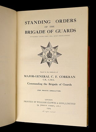 Standing Orders of the Brigade of Guards. (For private circulation).