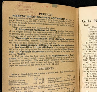 Nisbets' Girls' Realistic Arithmetic together with Supplementary Exercises. Book V. [Apostrophe misplaced on Nisbets as printed]