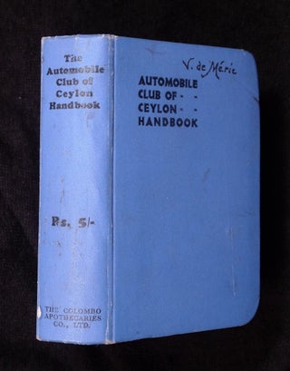 Item #19312112 The Automobile Club of Ceylon Handbook. The Automobile Club of Ceylon