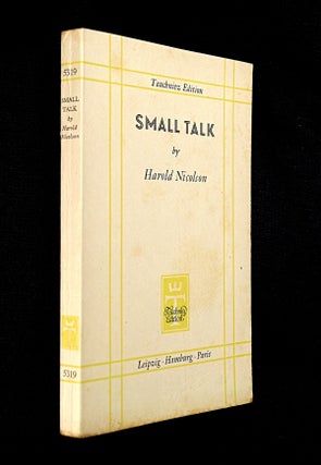 Item #19383050 Small Talk. (Essays). Harold Nicolson