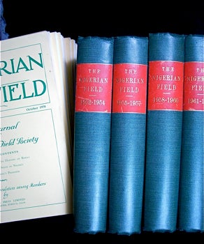 Item #19430707 The Nigerian Field: Vols XI - XXXV: 28-year run, lacking only 2 issues. 94...