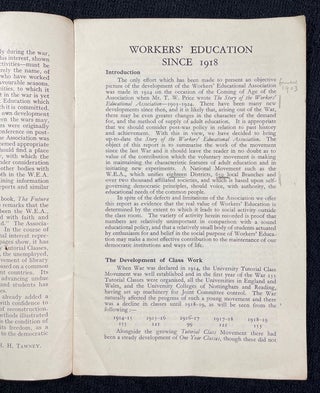 Workers' Education in Great Britain. A record of educational service to democracy since 1918. W.E.A. Educational Pamphlets No.2.