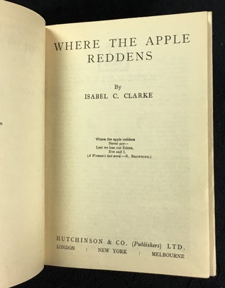 Where the Apple Reddens. A novel.