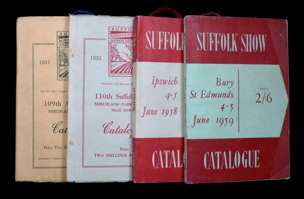 Item #19522061 Suffolk Show: Catalogues / Programme books for the 1952, 1953, 1958 and 1959 Suffolk County Show. Suffolk Agricultural Association.
