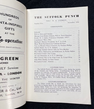 The Suffolk Punch. Magazine of the Suffolk Federation of the Workers' Educational Association. Issues 5, 6, & 7 (Nov.1956, March & Nov. 1957).