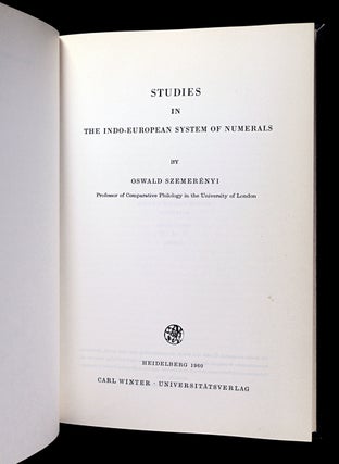 Studies in the Indo-European System of Numerals.