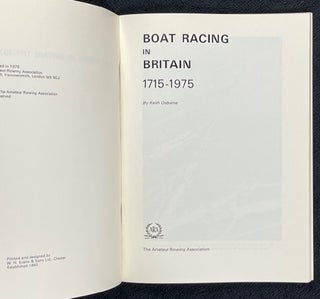 Boat Racing in Britain 1715-1975.