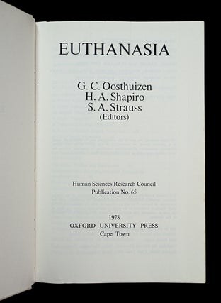 Euthanasia. Human Sciences Research Council Publication No.65.