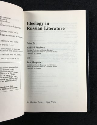 Ideology in Russian Literature.