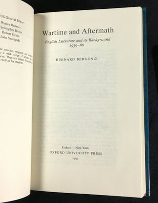 Wartime and Aftermath: English Literature and its Background 1939-1960.