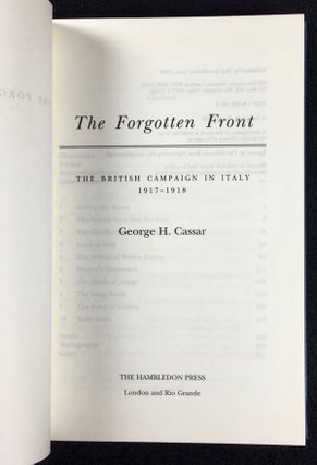 The Forgotten Front. The British Campaign in Italy, 1917-1918.
