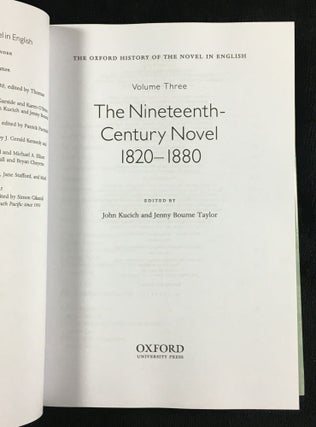 The Nineteenth Century Novel 1820-1880. OHNE - The Oxford History of the Novel in English, Volume 3.