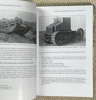'Everything Worked Like Clockwork' - The Mechanization of British Regular and Household Cavalry 1918-1942. [Inscribed copy] Wolverhampton Military Studies No.18.